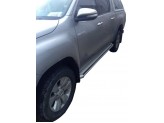 Пороги для Toyota HiLux, с подсветкой, цвет серебристый (алюминий), изображение 3